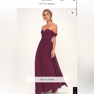 Off the shoulder maxi dress